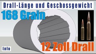 Drall und Geschossgewicht Auswirkungen deutsch V0 Kaliber [upl. by Joelly592]