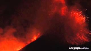 Mount Etna puts on spectacular show [upl. by Belcher]