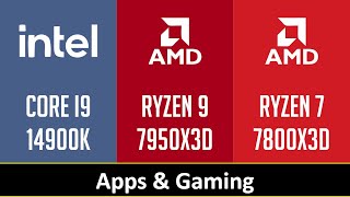 CORE I9 14900K vs RYZEN 9 7950X3D vs RYZEN 7 7800X3D [upl. by Efar905]