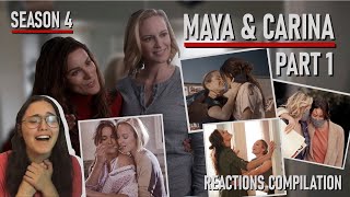 MAYA amp CARINA  S19 Season 4  REACTIONS Compilation 12 [upl. by Rebna]