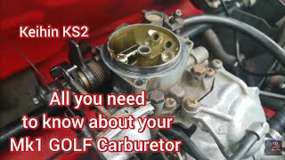 GOLF MK1CARBURETOR KEIHIN KS2 TIPS SERVICING TUNING [upl. by Dnalyag]