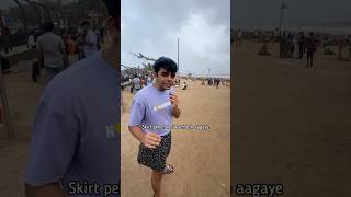 I wore a skirt and went to Juhu Beach🏖️ [upl. by Franci]