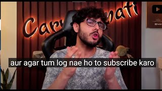 to kaise hai aap log  subscribe karo like maro  CARRYMINATI QampA 2023 [upl. by Markland147]