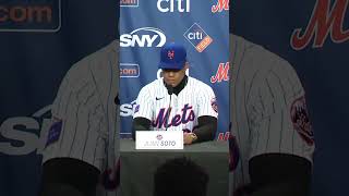 Juan Soto acknowledges he noticed the Mets success and buzz while with the Yankees shorts [upl. by Elwee531]