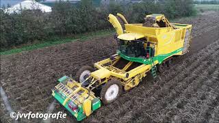 Harvesting potatoes in Holland under wet conditions Ploeger AR4BX [upl. by Nathanil]