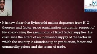 Rybczynski Theorem  International Trade [upl. by Kecaj]