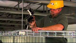 Cablofil Installing Cable with Wire Mesh Cable Tray [upl. by Ybbed]