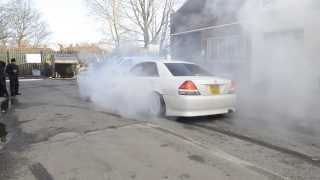 Driftworks Toyota JZX110 Mk2 IRV Burnout  1JZGTE 564bhp [upl. by Jehius180]