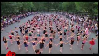 Raw Video Central Park Ballet Record Attempt [upl. by Sears]