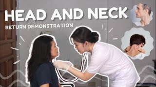 HEAD AND NECK ASSESSMENT I RETURN DEMONSTRATION Student Nurse [upl. by Samuele710]