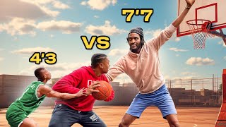 The Worlds Shortest Basketball Player VS Tallest Basketball Player [upl. by Aicilram]