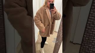 Shein Shein haul Teddy coat Comfy style Cozy style Everyday look Fall outfit Fall jacket [upl. by Ahsaek]