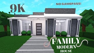 Bloxburg 9K Family Modern House No Gamepass [upl. by Nedloh73]