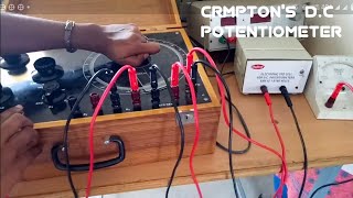 Crompton dc potentiometer demonstration in electrical measurements lab [upl. by Rye40]