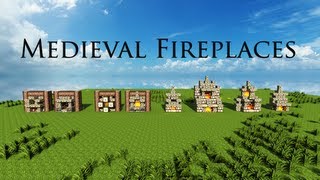 Minecraft Medieval Fireplace Designs  DOWNLOAD [upl. by Lamp]