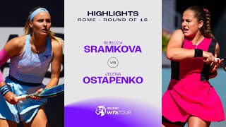 Rebecca Sramkova vs Jelena Ostapenko  2024 Rome Round of 16  WTA Match Highlights [upl. by Nicks167]