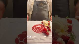 Raspberry  Horseradish  Sourdough ice cream 👨🏻‍🍳 frederikpascal dessert raspberry art foodie [upl. by Ttehr]