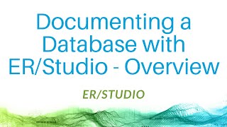 Documenting a Database with ERStudio  Overview [upl. by Hsirt422]