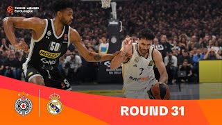 PartizanReal  Round 31 Highlights  202324 Turkish Airlines EuroLeague [upl. by Naoh]