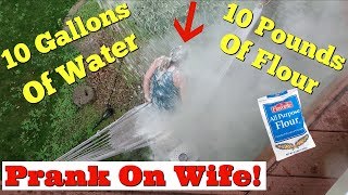 EXTREME FLOUR AND WATER PRANK  Husband Vs Wife Pranks Of 2018 [upl. by Flowers516]