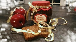 Recette  Confiture de Noël pommes et pain dépices [upl. by Mcgannon]