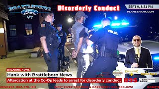 Altercation at the CoOp leads to arrest for disorderly conduct brattleboronews [upl. by Llerrah920]