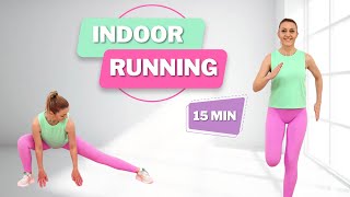 🔥15 Min Indoor Running Workout🔥 Run in Place Workout  At Home Jogging Cardio Workout🔥 [upl. by Attwood892]