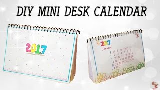 DIY Mini Calendar 2017  Desk Calendar  Step by step tutorial [upl. by Erasaec510]