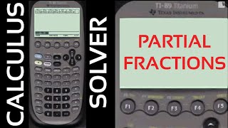 TI 89 Partial Fractions [upl. by Novanod]