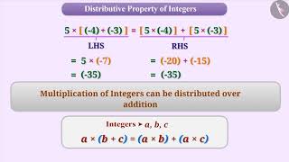 Distributive Property of Integers  Part 13  English  Class 7 [upl. by Eelrebma809]