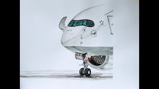 AIRBUS A350 SO SPECIAL Speed drawing [upl. by Jana]