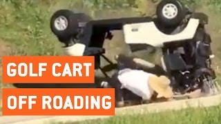 Golf Cart Off Roading  Rollover [upl. by Assitruc182]