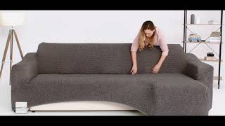 How To Install L Shaped Couch Sectional Slipcover [upl. by Craggy702]