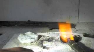 Cellulose burning with KNO3 and KClO3 [upl. by Irej435]