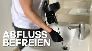 Abfluss verstopft So befreien Sie diesen ohne Chemie  Spirale für Waschbecken Dusche amp Badewanne [upl. by Brena907]