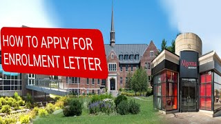 HOW TO GET ENROLLMENT LETTER Travel support letter FROM ALGOMA UNIVERSITY [upl. by Cychosz445]