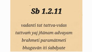 Srimad bhagavatam 1211 Brahma Paramatma and Bhagavan [upl. by Alburg995]