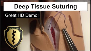 SUTURE Tutorial Deep Tissue Absorbable Suture  Stepbystep instructions in HD [upl. by Cock437]