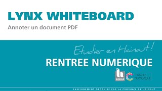 Lynx Whiteboard  Annoter un PDF [upl. by Gladys457]