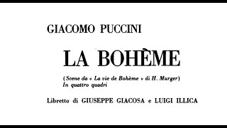 G Puccini  La Bohème SCORE VIDEO [upl. by Docilu]