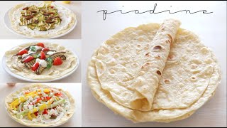 PIADINE MORBIDISSIME ARROTOLABILI SENZA LIEVITO  ricetta facile veloce e infallibile [upl. by Spear]