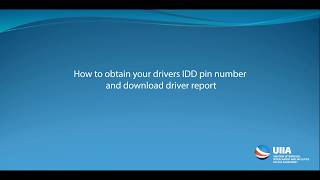 How to obtain your drivers IDD pin number and download driver report [upl. by Clarissa]