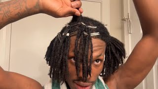 How to retwist dreads yourself easy dreadlock journey [upl. by Rapsac102]