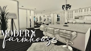 Bloxburg Modern Family Farmhouse Mansion 316k  No Large Plot  House Build [upl. by Noryv]