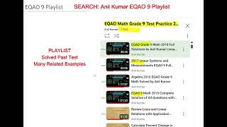 How to Prepare for EQAO 9 Math 2024 Check Anil Kumar Solved Test Papers [upl. by Nodnek24]