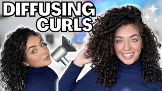 HOW TO DIFFUSE CURLY HAIR  Curly Hair 101 Ep 2 [upl. by Esiahc111]