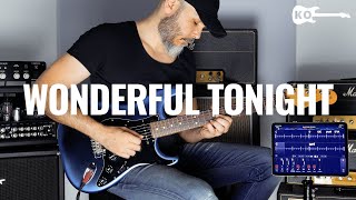 Eric Clapton  Wonderful Tonight  Electric Guitar Cover by Kfir Ochaion  Jamzone App [upl. by Kerek]