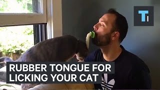 Rubber tongue for licking your cat [upl. by Rehotsirhc]