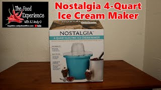 Nostalgia 4 Quart Ice Cream Maker Review and First Use [upl. by Adnaral]