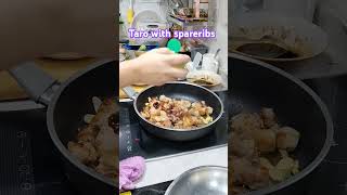 Taro with spareribs spareribs food ofwhkvlogger cooking buhayofwhk youtube youtubeshorts [upl. by Lapo508]